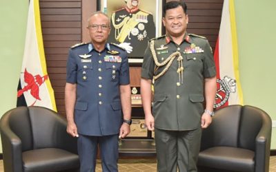 COMMANDER OF THE ROYAL BRUNEI ARMED FORCES RECEIVE A COURTESY CALL FROM CHIEF OF ROYAL MALAYSIAN AIR FORCE