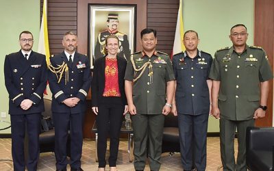 COMMANDER OF THE ROYAL BRUNEI ARMED FORCES RECEIVES A COURTESY CALL FROM NON-RESIDENT FRANCE DEFENCE ATTACHE TO BRUNEI DARUSSALAM