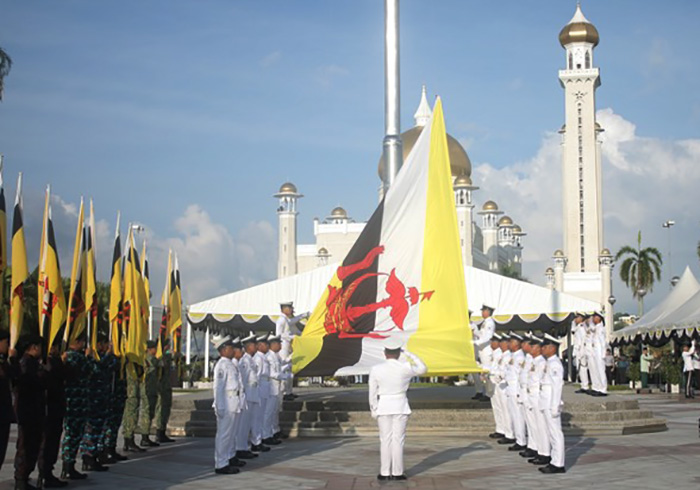 NATIONAL FLAG HOISTING CEREMONY TO MARK BRUNEI DARUSSALAM 41ST NATIONAL DAY
