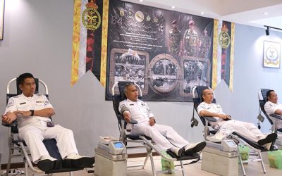 BLOOD DONATION CAMPAIGN AT THE ROYAL BRUNEI NAVY IN CONJUNCTION WITH THE ROYAL BRUNEI ARMED FORCES 64TH ANNIVERSARY