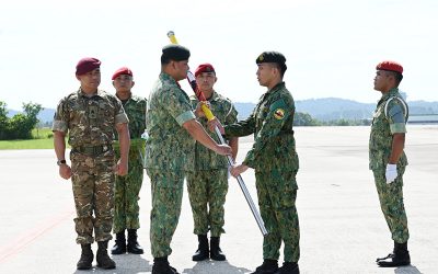 THE NATIONAL FLAG HANDOVER CEREMONY AND PRESENTATION OF BADGES FOR THE ROYAL BRUNEI ARMED FORCES (RBAF) CONTINGENT PARTICIPATING IN THE UNITED NATIONS INTERIM FORCE IN LEBANON (UNIFIL) PEACEKEEPING MISSION