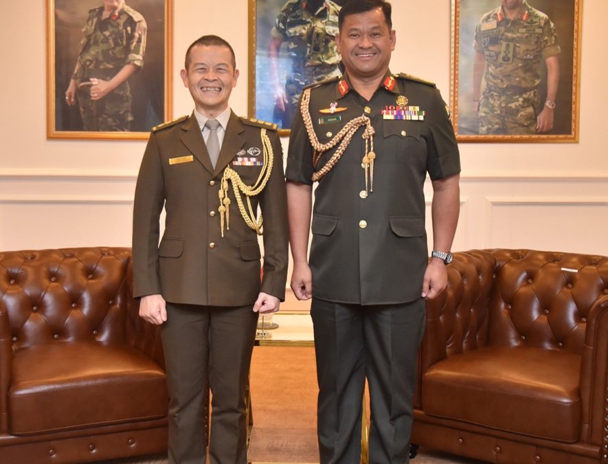 RBAF COMMANDER RECEIVED FAREWELL CALL FROM DEFENCE ADVISER REPUBLIC OF SINGAPORE TO BRUNEI DARUSSALAM