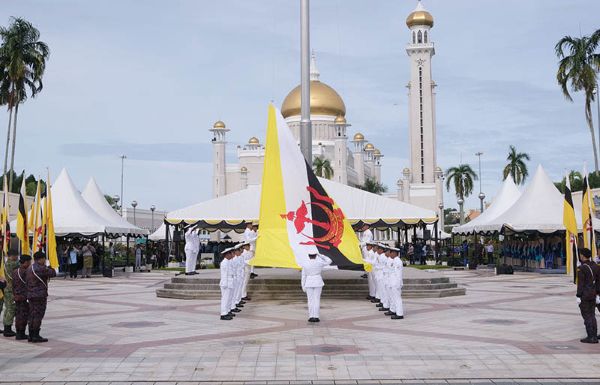 NATIONAL FLAG HOISTING CEREMONY TO MARK BRUNEI DARUSSALAM 42ND NATIONAL DAY